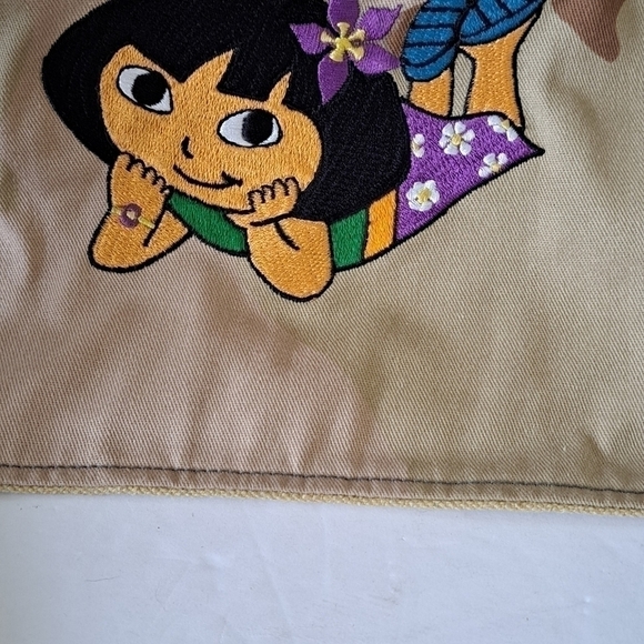 Dora the Explorer Camouflage Canvas Crossbody Bag Embroidered Padded Shoulder - Picture 2 of 13